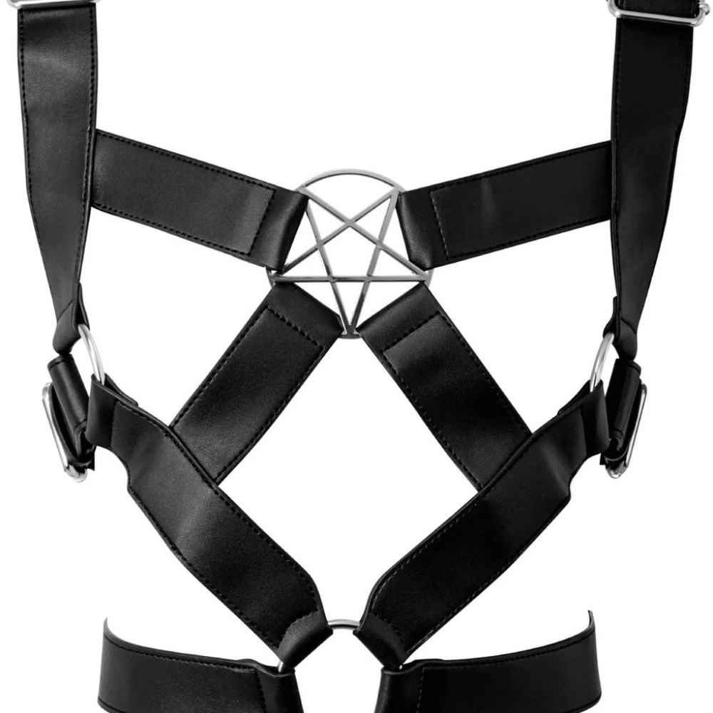 Killstar Black Pentagram Harness Belt